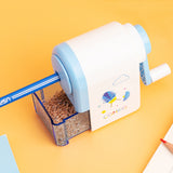 Deli Rotary Pencil Sharpener Cute Long Lasting Blade School Stationery Hand Crank Sharpeners For graphite pencil 8mm