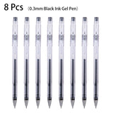 Deli 4/8pcs 0.3mm Black Ink Gel Pen Office Finance Signature Pen Student School Supplies Stationery High-quality Pen Signing Pen