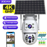 JOOAN 4K Solar Security Camera Wireless Outdoor Dual Lens Solar IP Camera PIR Color Night Vision Auto Tracking Battery CCTV Cam