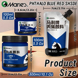 AOOKMIYA Marie's Ocean Blue Shsde Acrylic Pigment,Quick Drying,1pc 100/300 ml 3.38/10.1 oz for Rock Canvas, Stone, Artists for Artists