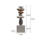 Creative Home Decor Large Stone 80CM Glowing Stone Statue Indoor Feng Shui Sculpture Creative Home Decor Living Room Accessories