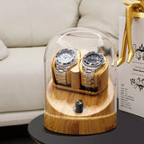 Mechanical Watch Winder Box Automatic Luxury Yarn Winder Transparent Rotating Watch Storage Box Display Cabinet Silent Battery