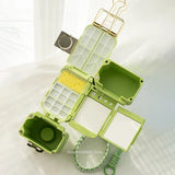 AOOKMIYA Portable Watercolor Paint Box 3D Printing Box Folding Palette Washing Bucket Set 34 Grids Artist Travel Painting Art Supplies