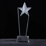 AOOKMIYA Customized Transparent Crystal Trophy, Five-Star, Creative Awards Ceremony, Competition Event, Craft Gift, Home Decorations, 1Pc