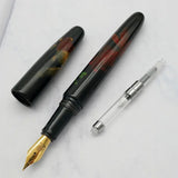 WANCHER Oversized Raw Lacquer Hard Gel Fountain Pen EF F M 0.38 0.5 0.7MM Hand-painted Shell Sculpture Japanese Stationery