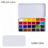 AOOKMIYA 24-color Rubens Watercolor Pigment Packaging 0.5/1ML Transparent Watercolor Novice Painting Pigment Aquarela Art Supplies