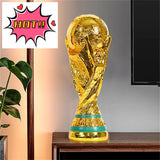Golden Resin Football Trophy Champions Soccer Trophies Resin Ornament Football Fan Gift Home  Decoration Craft
