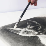 AOOKMIYA 2-pack Rubbing Pen Wooden Sponge Pen for Highlight Brightening Charcoal Pen Sketch Gray Surface Pen Student Sketch Art Supplies