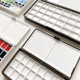 AOOKMIYA 24/48 Grid Empty Watercolor Paint Packaging Box with Color Palette for Student Sketching Portable Aquarela Painting Art Supplies