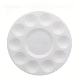 AOOKMIYA 1pc White Round Plastic Paint Tray Easy-Clean Sturdy Palettes for School Projects Art Classes Craft DIY Art Painting Palettes  AOOKMIYA.COM