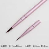AOOKMIYA Portable Double-headed Nylon Paint Brush Round Head Lacquered Metal Rod Watercolor Brush Travel Painting Student Art Supplies