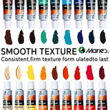 AOOKMIYA Marie's Artists' Oil Paint Set,12/18 Vibrant Colors,Rich Pigments Oil Based Paint Kit of 12ml/0.4floz Tube for Canvas,Paper