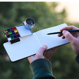 AOOKMIYA Portable Mini Travel Watercolor Paint Box Empty Palette Retro Exquisite Small Square Box Student Painting Art Supplies