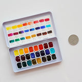 AOOKMIYA MIJELLO watercolor paints gold  colors artist 12/24/36/125color gold pure pingment set 0.5/1/2ml  With color card  art supplies AOOKMIYA.COM