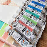 AOOKMIYA Schmincke Macaron Candy Color Watercolor Paint 12Color Set Opaque College Grade Tubular Watercolor Artist Painting Supplies