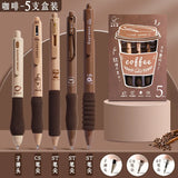 50pcs Cute Green Gel Pens Set Coffee Gel Pens for Writing Large Capacity Pen Wholesale School Stationery Supplies Back To School