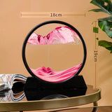 AOOKMIYA 3D Hourglass Quicksand Moving Sand Art Picture Round Glass Deep Sea Sandscape Craft Flowing Painting Office Hom
