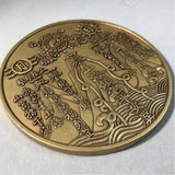 Pure copper  Exquisite handicraft feng shui ornaments mascot Shanhai town Copper seal, To ward off evil spirits