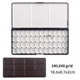 AOOKMIYA Empty Palette Watercolor Pigment Plastic Packaging Box 24/48 Grid Watercolor Storage Box Student Paint Pallet Art Supplies