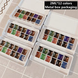 AOOKMIYA MAIRTINI Layered Precipitation Color Watercolor Paint Artist Acuarela Nail Art Painted Aquarelle 12 Colors 1ML/2ML Art Supplies
