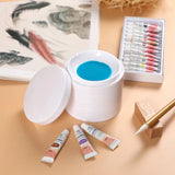 AOOKMIYA New Multi-layer Imitation Porcelain Palette with Cover Calligraphy Ink Plate Paint Box Watercolor Painting Palette Art Supplies