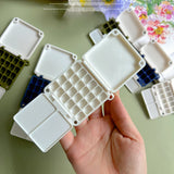 AOOKMIYA Portable Watercolor Palette Empty Collapsible Paint Box Student Travel Painting Sketching Paint Tray Artist's Art Supplies