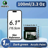 AOOKMIYA 1pc Marie's Forested Green Acrylic Paint Pigment 100/300 m(3.38 oz/10.1oz),Professional for Stone,Adults,Indoor & Art Paint