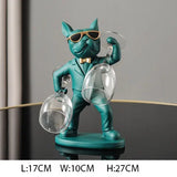 Home Decoration Dog Ornaments French Bulldog Wine Glass Holder Wine Holder Stand Table Decoration Nordic Resin Sculpture