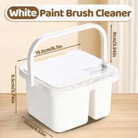 AOOKMIYA 1pc Marie Multifunctional Brush Cleaner/Washer,White,Pink,Blue Portable Handheld Brush Basin Holder,Organizer for Acrylic