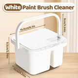 AOOKMIYA 1pc Marie Multifunctional Brush Cleaner/Washer,White,Pink,Blue Portable Handheld Brush Basin Holder,Organizer for Acrylic