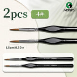 AOOKMIYA Marie's 2pcs Fine Micro Paint Brush,11 Sizes Detail Paintbrushes for Number Painting,Acrylic,Craft,Mini Figure,Rock for Artists