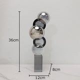 Stacked Sphericity Crystal Geometry Creative Ornaments Desk Decoration Modern Crafts Sculpture Artwork Room Aesthetic Decor