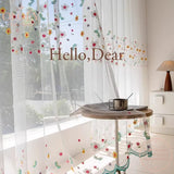 New Modern Simple Curtains Gauze Curtain for Bay Window White Gauze Curtain Sunscreen No Drilling Track Hook Custom Window Gauze