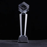 AOOKMIYA Customized Transparent Crystal Trophy, Five-Star, Creative Awards Ceremony, Competition Event, Craft Gift, Home Decorations, 1Pc