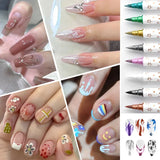 10Pcs Metal Colorful Double Head Nail Tattoo Pen, Beautiful Pen, Student Greeting Card, Handbooks Painting, Wholesale Stationery