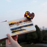 AOOKMIYA Creative Mini Pigment Palette Acrylic Hand Account Watercolor Book Clip Colorable Binder Paint Box Travel Painting Supplies