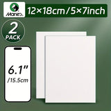 AOOKMIYA 5x7in 2/4/6pcs Canvas Board Bulk,Art Painting White Blank Canvas Panels for Acrylic,Gouache,Oil,Painting,Drawing,Flow Pouring