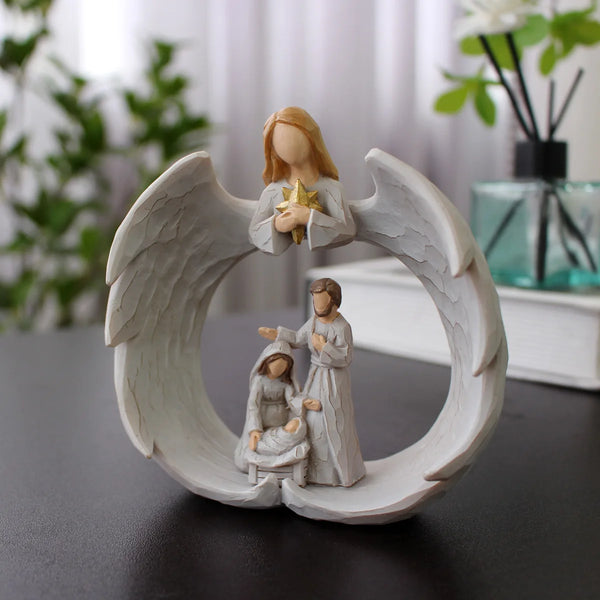 Angel Ornaments, Resin Crafts, Home and Courtyard Decorations, Creative Jesus Decorations Dining Rooms Living Rooms Decorations