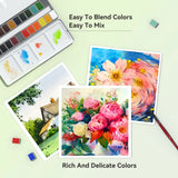 AOOKMIYA MeiLiang 24 Watercolor Paint Set, Solid Watercolor Pigment for Painting Artists School Supplies AOOKMIYA.COM
