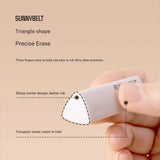 SUNNYBELT Super Clean Triangular Eraser for Students Exam Writing Wipes into Strips Leaving No Marks