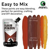 AOOKMIYA Marie's 5 Colors Acrylic Paint Sets, Brown Color for Models,Craft,DIY,Rock,Glass,Painting,Canvas,Eggs,Gift for Adults,Artists