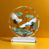 Koi Crystal Ornaments for Desktop Home Decoration Yearly Abundance Gift-giving Handicrafts for Housewarming
