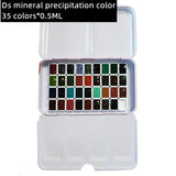 AOOKMIYA American Daniel Smith Mineral Stone Precipitation Artist Grade Watercolor Paints Aquarelle 35 Colors 0.5ml 1ml Art Supplies