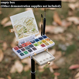 AOOKMIYA Portable Folding Palette Empty Cute Watercolor Paint Box Drawing Board Palette Creative Stationery Artist Travel Art Supplies
