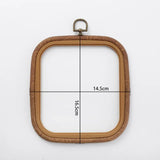 AOOKMIYA Imitated Wood Round,Oval Different Size Decorative Cross Stitch Hoop Ring Frame Embroidery Frame Circle Hanging Arts Ornament