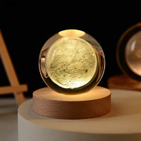 AOOKMIYA 3D Crystal Ball Creative Planet Galaxy Glass Globe Moon Crystal Ball Desktop decor Bedside House Decoration Home Ornament Gifts