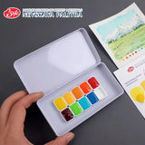 Russian White Night Watercolor Paint 9 Color Portable Pigment Box 0.5/1ML Master Summer Plant Landscape Painting Art Supplies