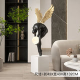 AOOKMIYA Home Decor Abstract Angel Figure Statues Floor Decor Nordic Living Room Large Welcome Sculpture Art Ornaments Housewarming Gifts