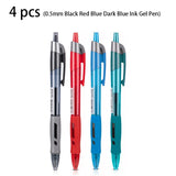 Deli 4/8pcs 0.5mm Black Red Blue Dark Blue Ink Gel Pen Office Supplies Signing Pen School Student Supplies Stationery Gift