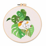 AOOKMIYA 2024 New Embroidery Diy Material Package Kit Cat Pattern Cross Stitch Table Painting Hanging Picture
